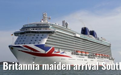 Britannia maiden arrival Southampton 06.03.2015