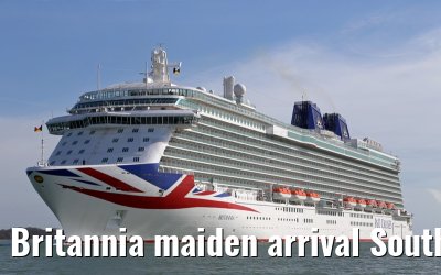 Britannia maiden arrival Southampton 06.03.2015