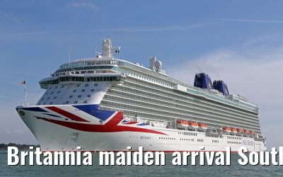 Britannia maiden arrival Southampton 06.03.2015