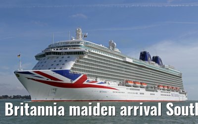 Britannia maiden arrival Southampton 06.03.2015