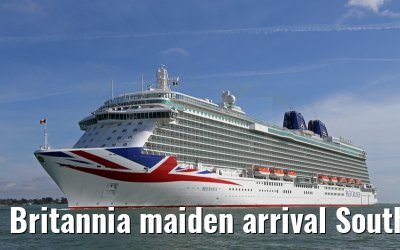 Britannia maiden arrival Southampton 06.03.2015