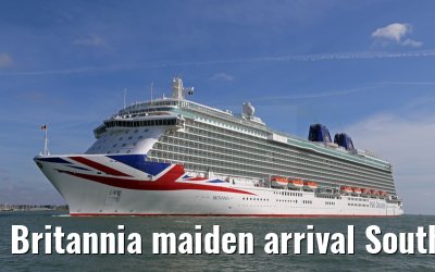 Britannia maiden arrival Southampton 06.03.2015