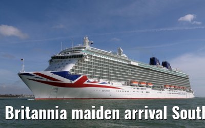 Britannia maiden arrival Southampton 06.03.2015