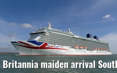 Britannia maiden arrival Southampton 06.03.2015