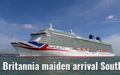 Britannia maiden arrival Southampton 06.03.2015