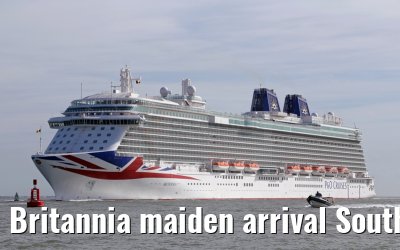 Britannia maiden arrival Southampton 06.03.2015