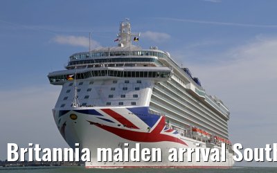 Britannia maiden arrival Southampton 06.03.2015