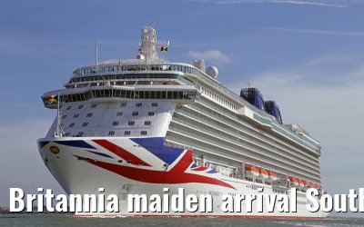 Britannia maiden arrival Southampton 06.03.2015