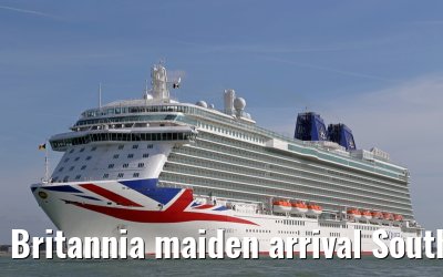 Britannia maiden arrival Southampton 06.03.2015