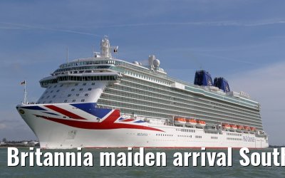 Britannia maiden arrival Southampton 06.03.2015