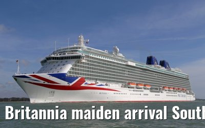 Britannia maiden arrival Southampton 06.03.2015