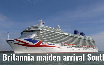 Britannia maiden arrival Southampton 06.03.2015