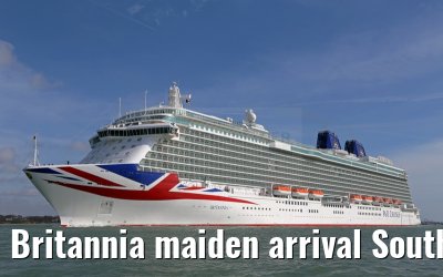 Britannia maiden arrival Southampton 06.03.2015