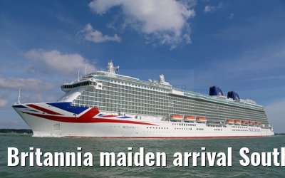 Britannia maiden arrival Southampton 06.03.2015