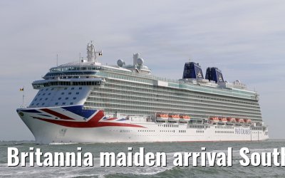Britannia maiden arrival Southampton 06.03.2015