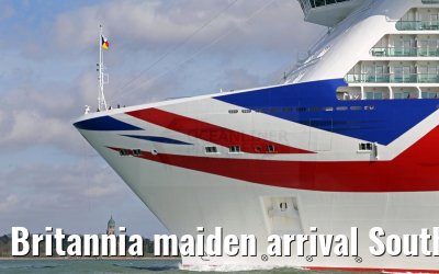 Britannia maiden arrival Southampton 06.03.2015