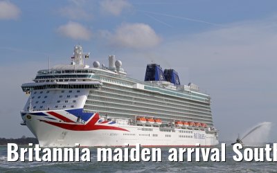 Britannia maiden arrival Southampton 06.03.2015