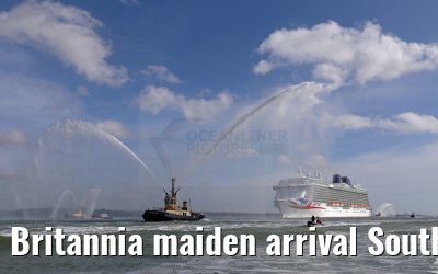 Britannia maiden arrival Southampton 06.03.2015