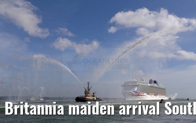 Britannia maiden arrival Southampton 06.03.2015