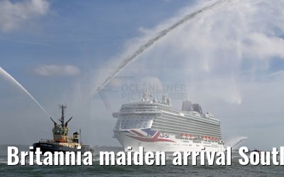 Britannia maiden arrival Southampton 06.03.2015