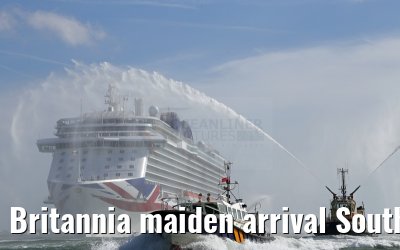 Britannia maiden arrival Southampton 06.03.2015
