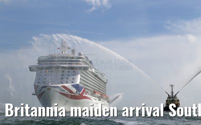 Britannia maiden arrival Southampton 06.03.2015