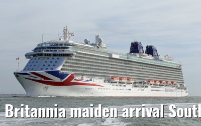 Britannia maiden arrival Southampton 06.03.2015