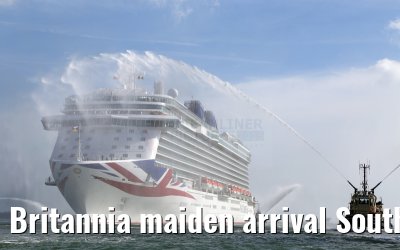 Britannia maiden arrival Southampton 06.03.2015