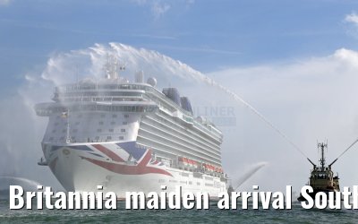 Britannia maiden arrival Southampton 06.03.2015