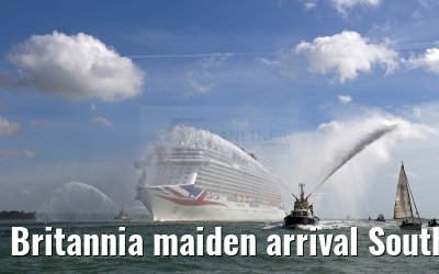 Britannia maiden arrival Southampton 06.03.2015
