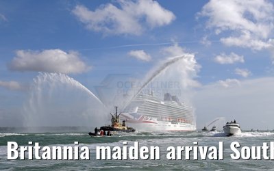 Britannia maiden arrival Southampton 06.03.2015