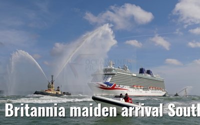 Britannia maiden arrival Southampton 06.03.2015