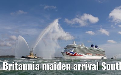 Britannia maiden arrival Southampton 06.03.2015