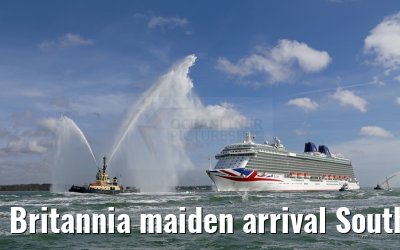 Britannia maiden arrival Southampton 06.03.2015
