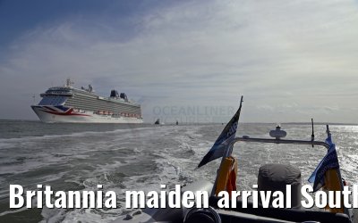 Britannia maiden arrival Southampton 06.03.2015