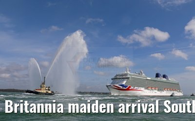 Britannia maiden arrival Southampton 06.03.2015