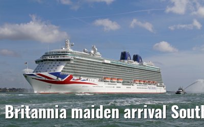 Britannia maiden arrival Southampton 06.03.2015
