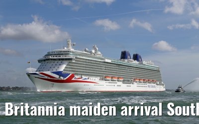 Britannia maiden arrival Southampton 06.03.2015