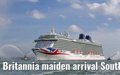 Britannia maiden arrival Southampton 06.03.2015