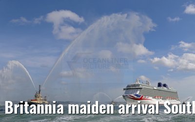 Britannia maiden arrival Southampton 06.03.2015