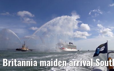 Britannia maiden arrival Southampton 06.03.2015