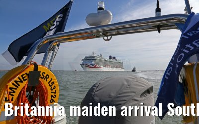Britannia maiden arrival Southampton 06.03.2015