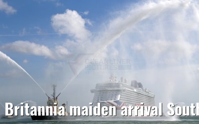 Britannia maiden arrival Southampton 06.03.2015