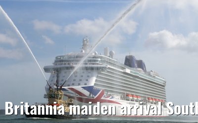 Britannia maiden arrival Southampton 06.03.2015