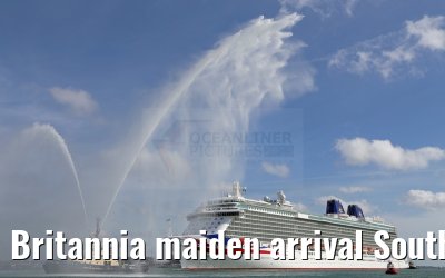 Britannia maiden arrival Southampton 06.03.2015