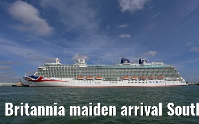 Britannia maiden arrival Southampton 06.03.2015