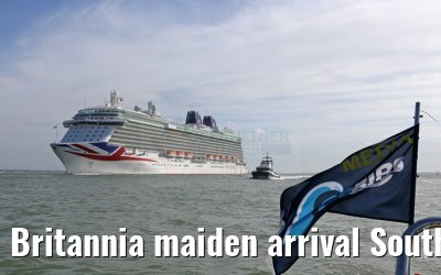 Britannia maiden arrival Southampton 06.03.2015