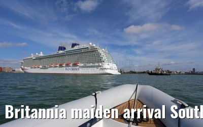 Britannia maiden arrival Southampton 06.03.2015