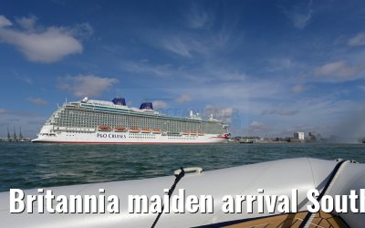 Britannia maiden arrival Southampton 06.03.2015