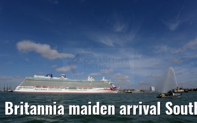 Britannia maiden arrival Southampton 06.03.2015